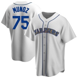 Andres Munoz Seattle Mariners Youth Replica Home Cooperstown Collection Jersey - White