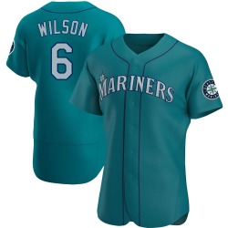 Dan Wilson Seattle Mariners Men's Authentic Alternate Jersey - Aqua