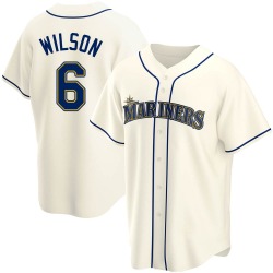 Dan Wilson Seattle Mariners Men's Replica Alternate Jersey - Cream