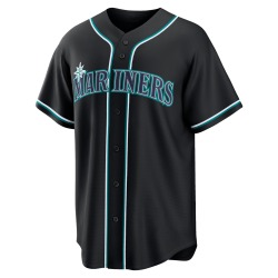 Dan Wilson Seattle Mariners Men's Replica Fashion Out Jersey - Black