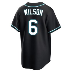 Dan Wilson Seattle Mariners Men's Replica Fashion Out Jersey - Black