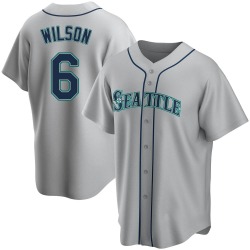 Dan Wilson Seattle Mariners Men's Replica Road Jersey - Gray