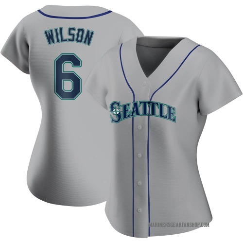 Dan Wilson Seattle Mariners Women's Authentic Road Jersey - Gray