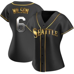 Dan Wilson Seattle Mariners Women's Replica Alternate Jersey - Black Golden