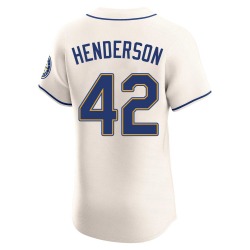 Dave Henderson Seattle Mariners Men's Elite Alternate Jersey - Cream