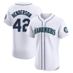 Dave Henderson Seattle Mariners Men's Elite Home Jersey - White