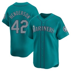 Dave Henderson Seattle Mariners Men's Limited Alternate Jersey - Aqua