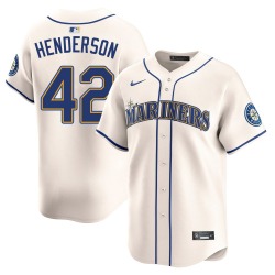 Dave Henderson Seattle Mariners Men's Limited Alternate Jersey - Cream