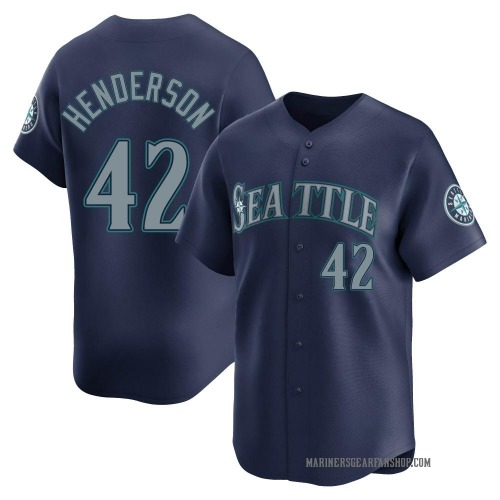 Dave Henderson Seattle Mariners Men's Limited Road Jersey - Navy