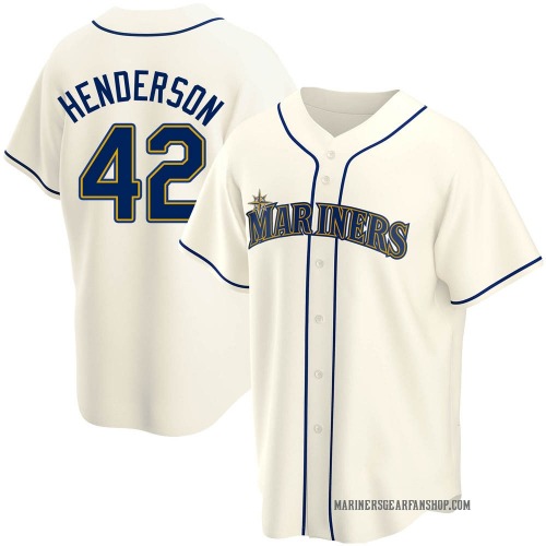 Dave Henderson Seattle Mariners Men's Replica Alternate Jersey - Cream