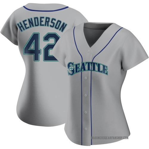 Dave Henderson Seattle Mariners Women's Authentic Road Jersey - Gray