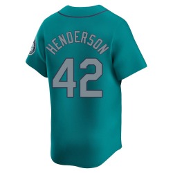 Dave Henderson Seattle Mariners Youth Limited Alternate Jersey - Aqua
