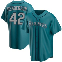 Dave Henderson Seattle Mariners Youth Replica Alternate Jersey - Aqua
