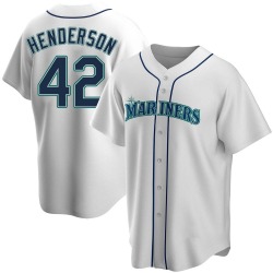 Dave Henderson Seattle Mariners Youth Replica Home Jersey - White