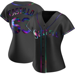 Diego Castillo Seattle Mariners Women's Replica Alternate Jersey - Black Holographic
