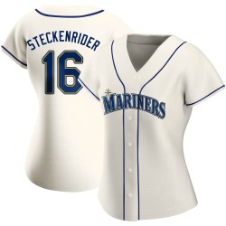 Drew Steckenrider Seattle Mariners Women's Replica Alternate Jersey - Cream