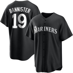 Floyd Bannister Seattle Mariners Youth Replica Black/ Jersey - White