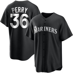 Gaylord Perry Seattle Mariners Men's Replica Black/ Jersey - White