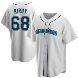 George Kirby Seattle Mariners Youth Replica Home Jersey - White