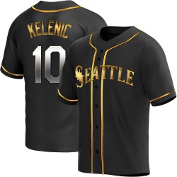 Jarred Kelenic Seattle Mariners Youth Replica Alternate Jersey - Black Golden