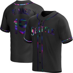 Jay Buhner Seattle Mariners Men's Replica Alternate Jersey - Black Holographic