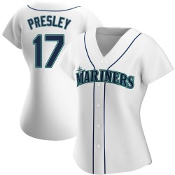 Jim Presley Seattle Mariners Women's Replica Home Jersey - White