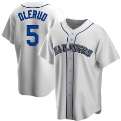 John Olerud Seattle Mariners Men's Replica Home Cooperstown Collection Jersey - White