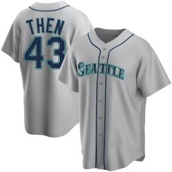 Juan Then Seattle Mariners Youth Replica Road Jersey - Gray
