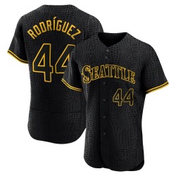 Julio Rodriguez Seattle Mariners Men's Authentic Snake Skin City Jersey - Black