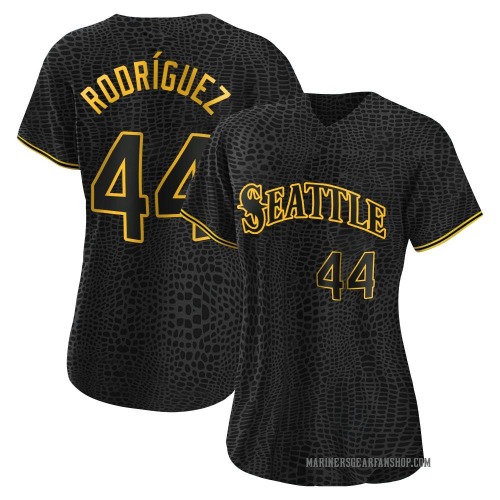 Julio Rodriguez Seattle Mariners Women's Replica Snake Skin City Jersey - Black