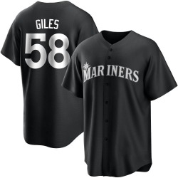 Ken Giles Seattle Mariners Men's Replica Black/ Jersey - White