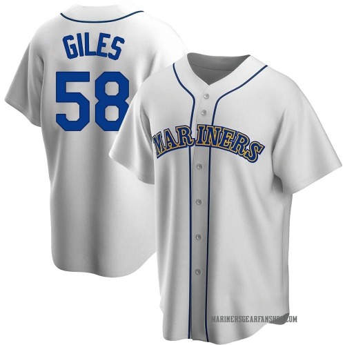Ken Giles Seattle Mariners Men's Replica Home Cooperstown Collection Jersey - White