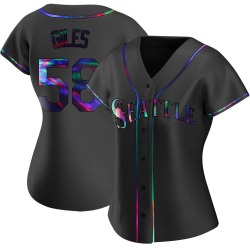 Ken Giles Seattle Mariners Women's Replica Alternate Jersey - Black Holographic