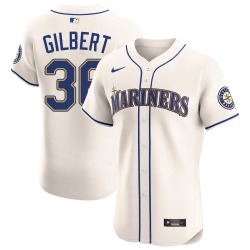 Logan Gilbert Seattle Mariners Men's Elite Alternate Jersey - Cream