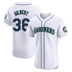 Logan Gilbert Seattle Mariners Men's Elite Home Jersey - White