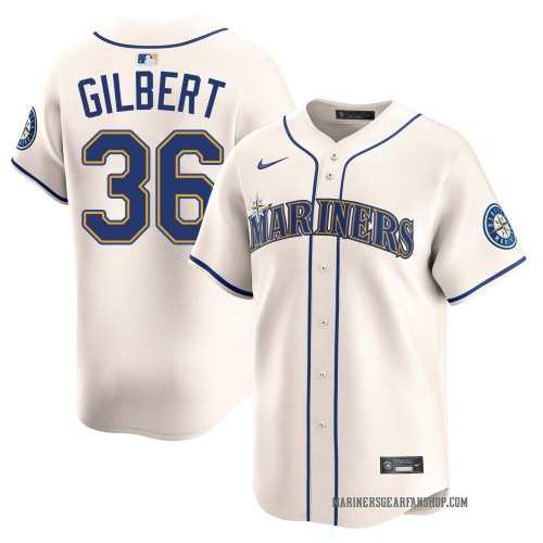 Logan Gilbert Seattle Mariners Men's Limited Alternate Jersey - Cream