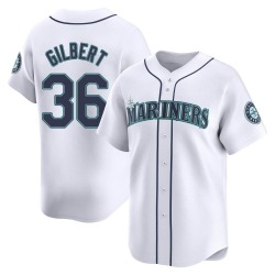 Logan Gilbert Seattle Mariners Men's Limited Home Jersey - White