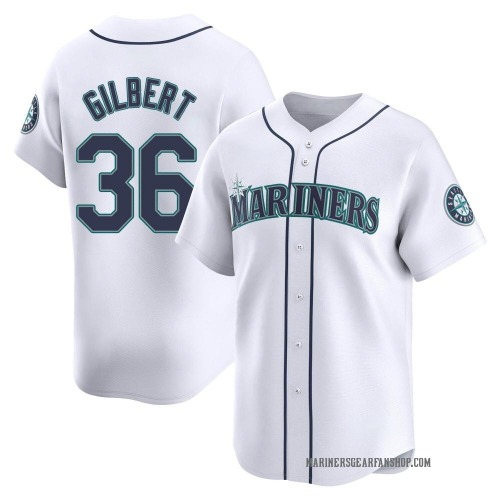Logan Gilbert Seattle Mariners Men's Limited Home Jersey - White