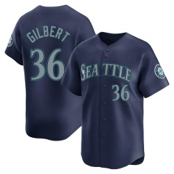 Logan Gilbert Seattle Mariners Men's Limited Road Jersey - Navy