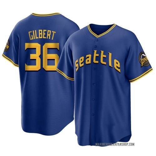 Logan Gilbert Seattle Mariners Men's Replica 2023 City Connect Jersey - Royal
