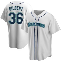 Logan Gilbert Seattle Mariners Men's Replica Home Jersey - White