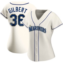 Logan Gilbert Seattle Mariners Women's Authentic Alternate Jersey - Cream