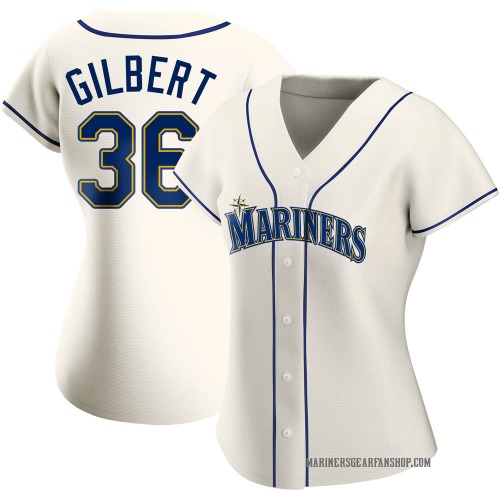 Logan Gilbert Seattle Mariners Women's Authentic Alternate Jersey - Cream
