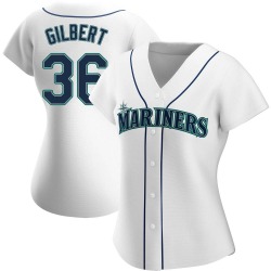 Logan Gilbert Seattle Mariners Women's Authentic Home Jersey - White