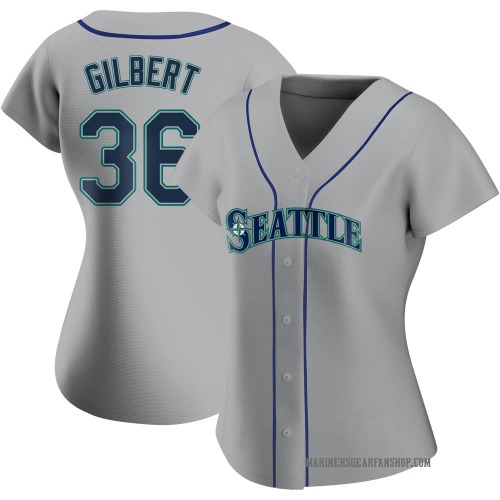 Logan Gilbert Seattle Mariners Women's Authentic Road Jersey - Gray