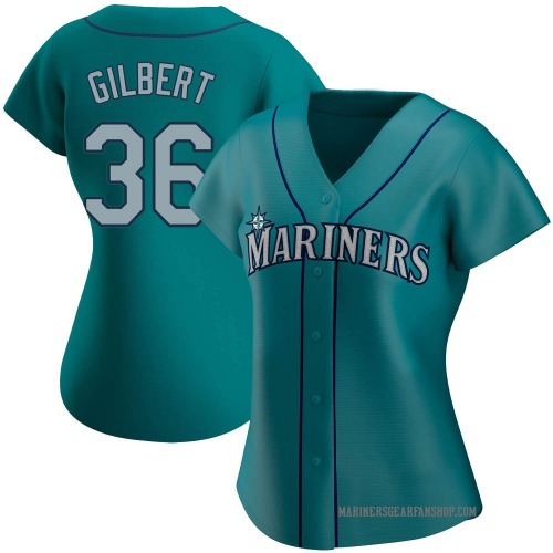Logan Gilbert Seattle Mariners Women's Replica Alternate Jersey - Aqua