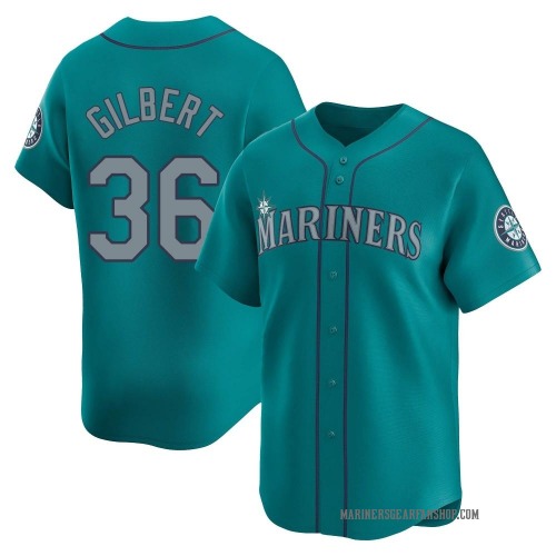 Logan Gilbert Seattle Mariners Youth Limited Alternate Jersey - Aqua