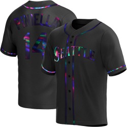 Lou Piniella Seattle Mariners Youth Replica Alternate Jersey - Black Holographic
