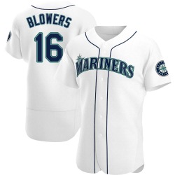 Mike Blowers Seattle Mariners Men's Authentic Home Jersey - White