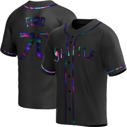 Mike Ford Seattle Mariners Youth Replica Alternate Jersey - Black Holographic